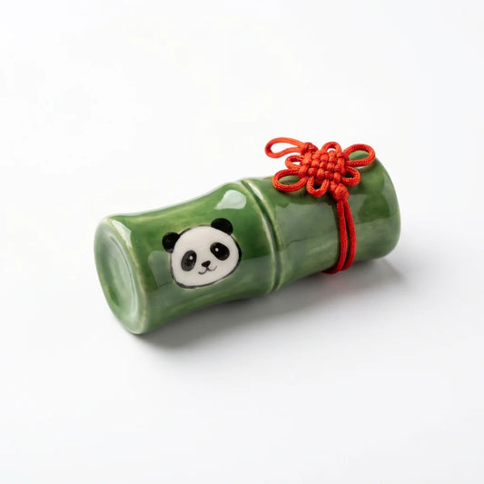 Kawaii Panda Bamboo Ceramic Chopstick Rest - OROOT