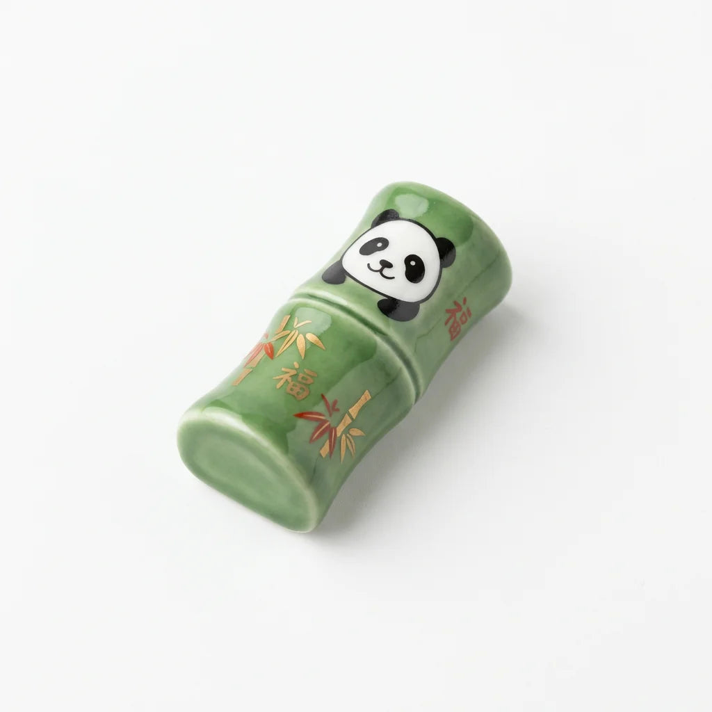 Kawaii Panda Bamboo Ceramic Chopstick Rest - OROOT
