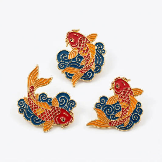 Koi Fish Enamel Pin Set - OROOT
